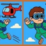 Super hádanka: najděte 3 rozdíly na obrázku parašutisty za 17